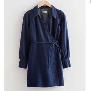 Other stories - wrap denim dress NWT -size 8